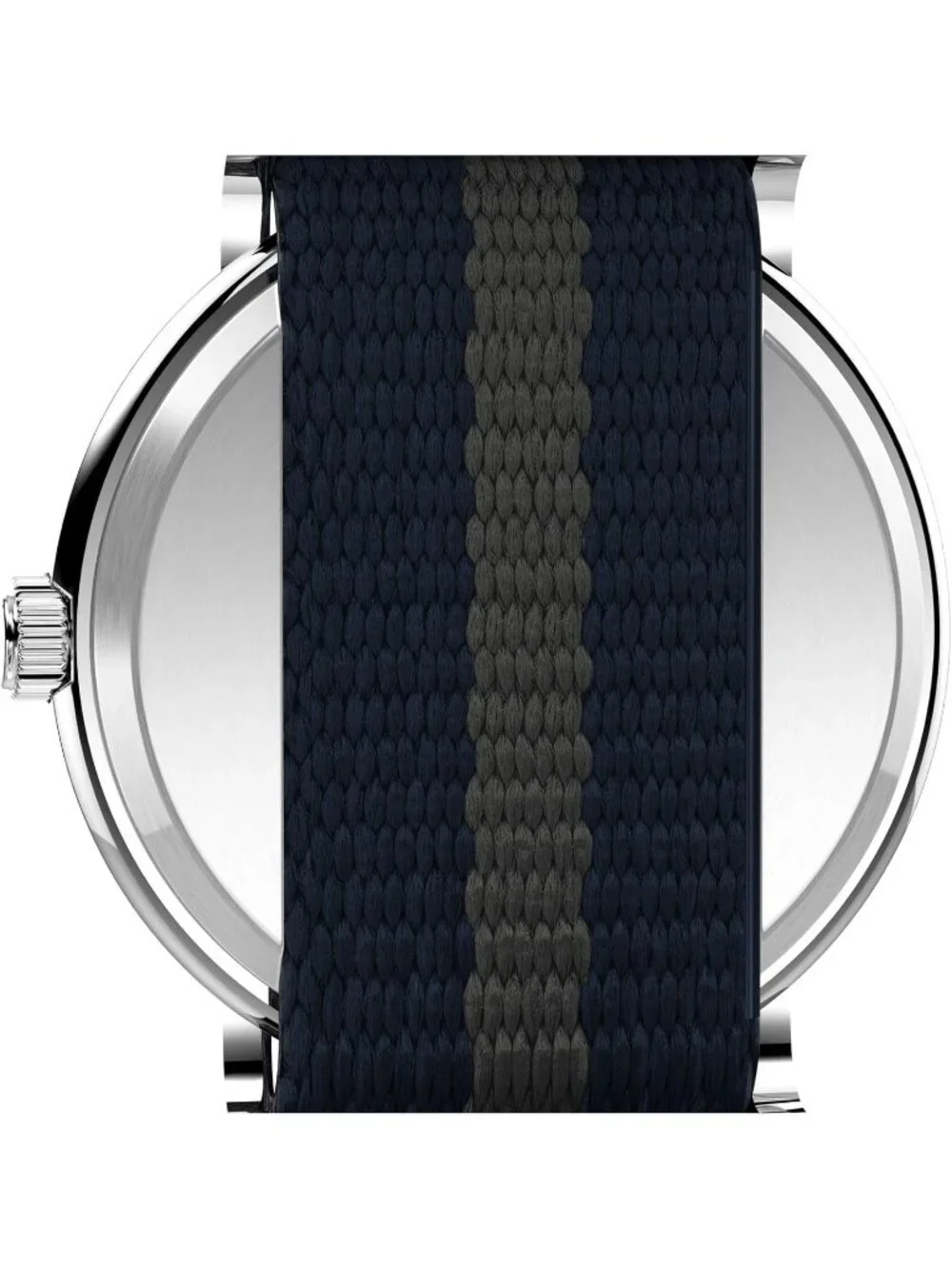 Unisex Blue And Cream Analog Quartz Nylon Fabric Slip Adjustable Durable Watch
